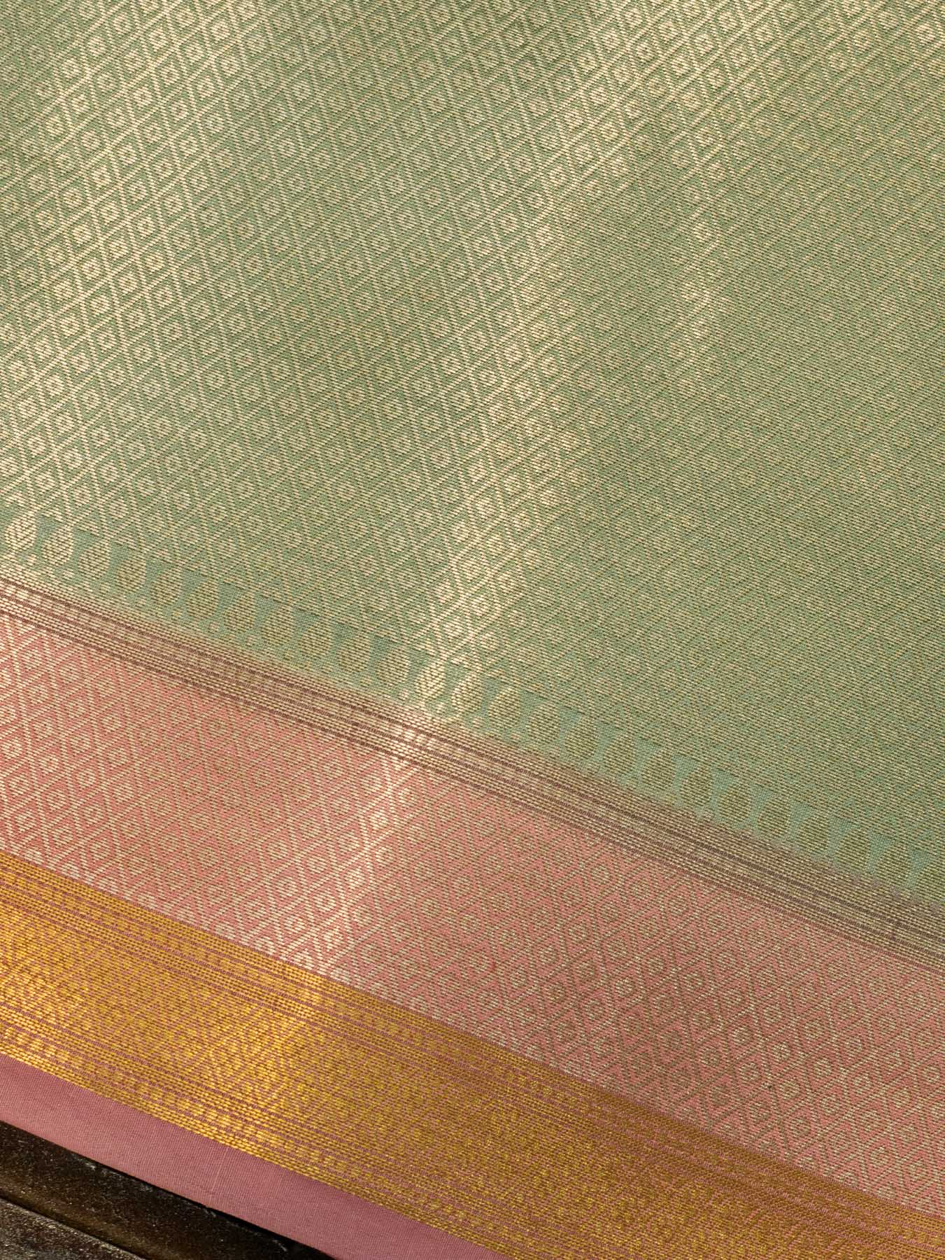 Multicolor Pastel Hues Pure Dupion Silk Saree with Zari Tilfi Meenakari & Hand Rangkaat