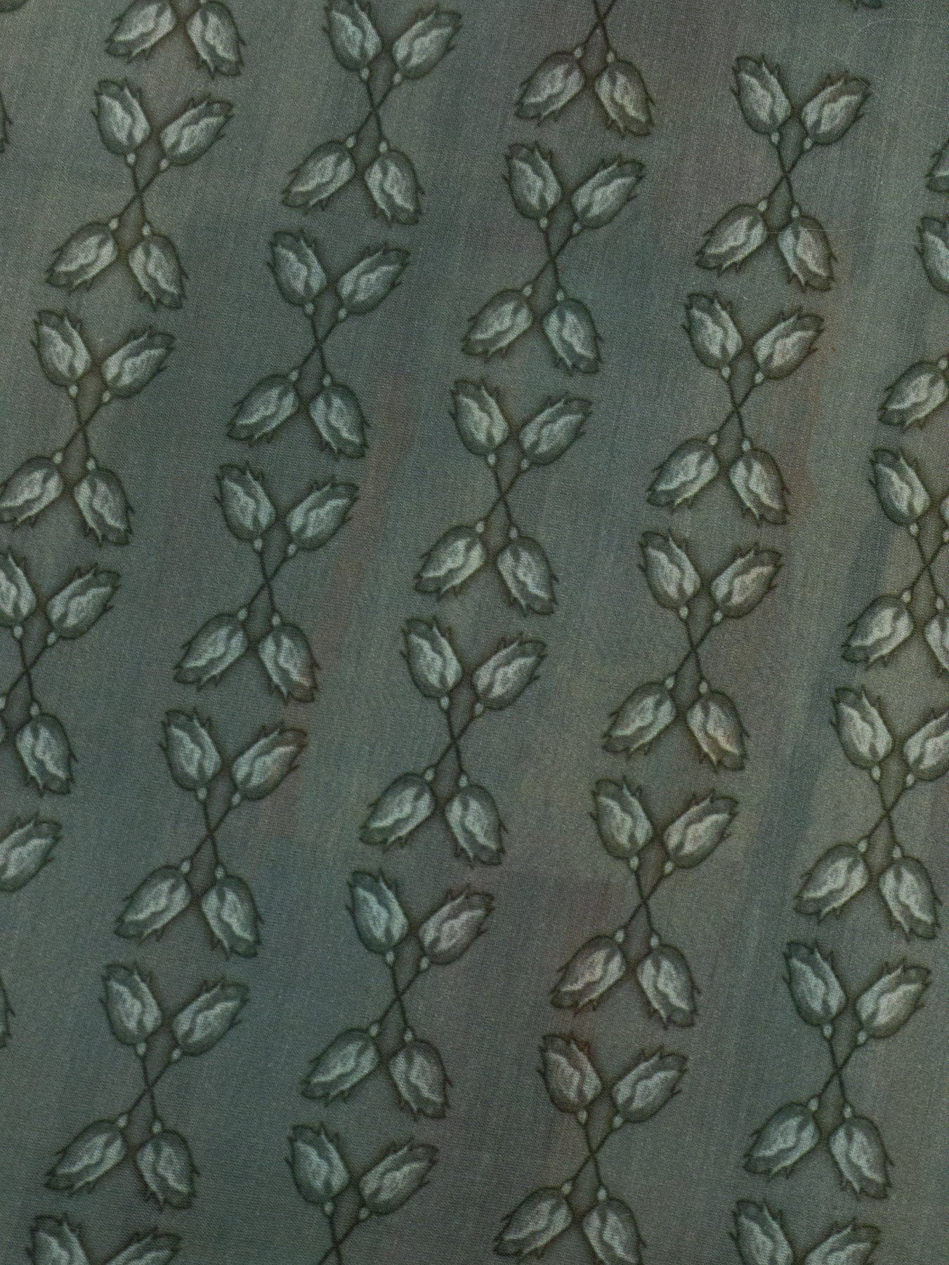 Multicolor Grey Pure Kora Organza Silk Saree Printed With Embroidered Pallu & Border