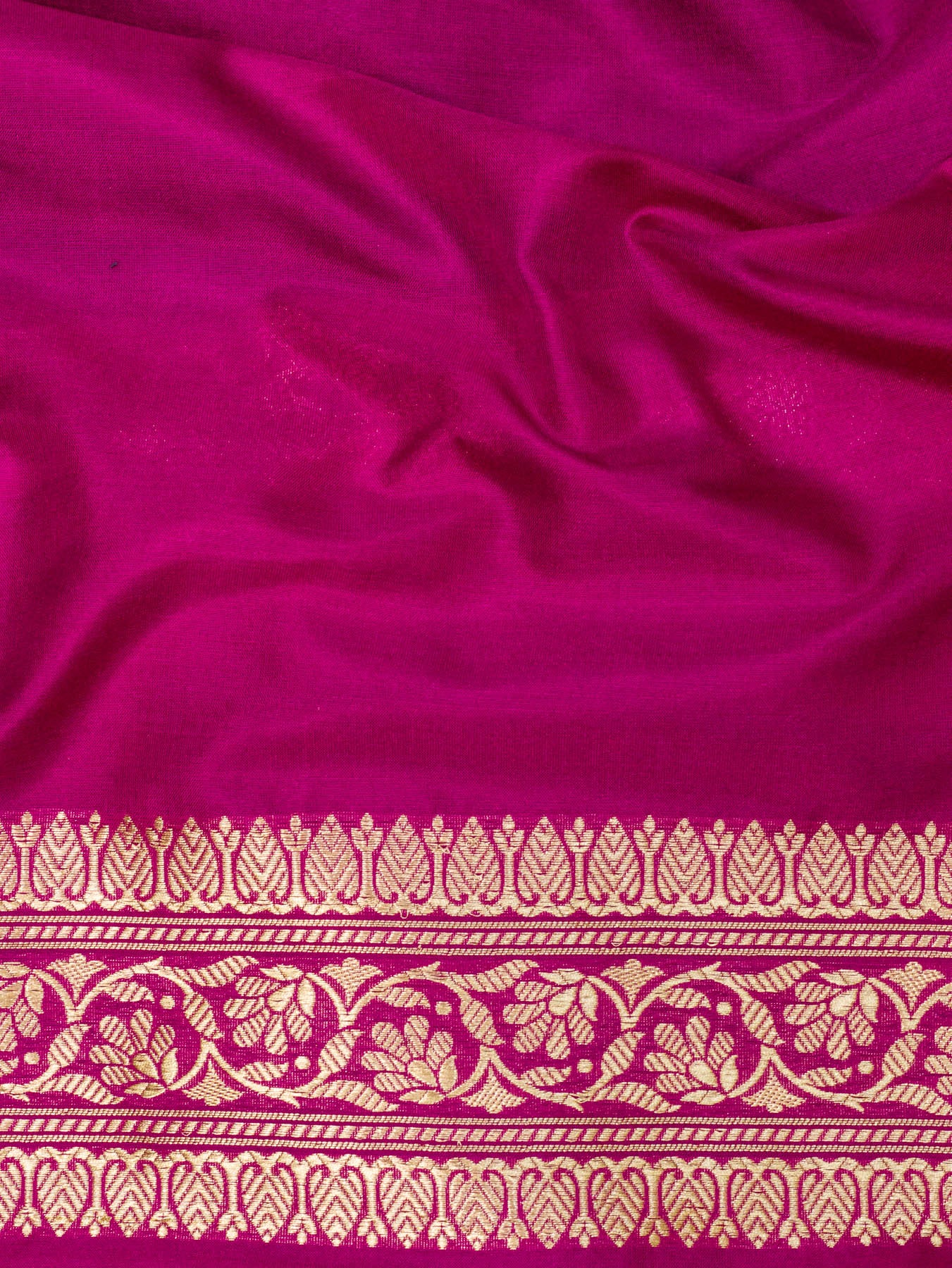 Bright Rani Pure Katan Silk Saree Khaddi With Gold & Silver Zari Tilfi Meenakari Jaal