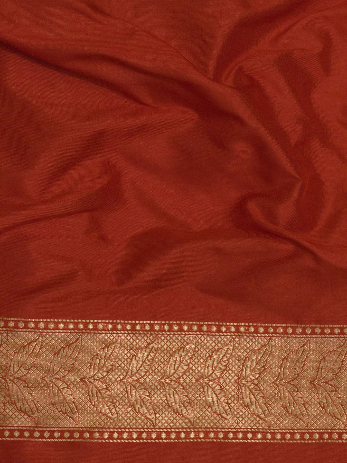 Shaadi Red Pure Katan Silk Handloom Saree with Kadhwa Fine Gold Zari Buti