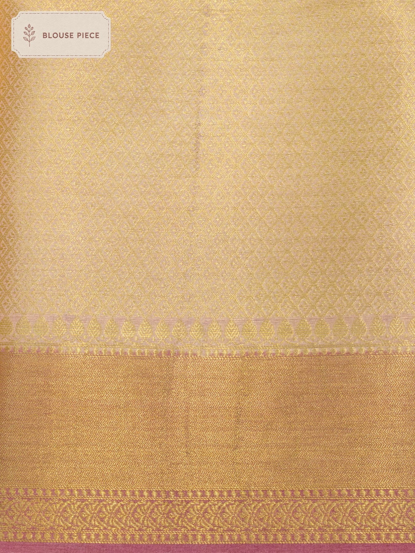 Pure Tussar Silk Golden Banarasi Baby Pink Saree Zari Tilfi Meenakari Hand Brush - close-up - ZARISPIRE