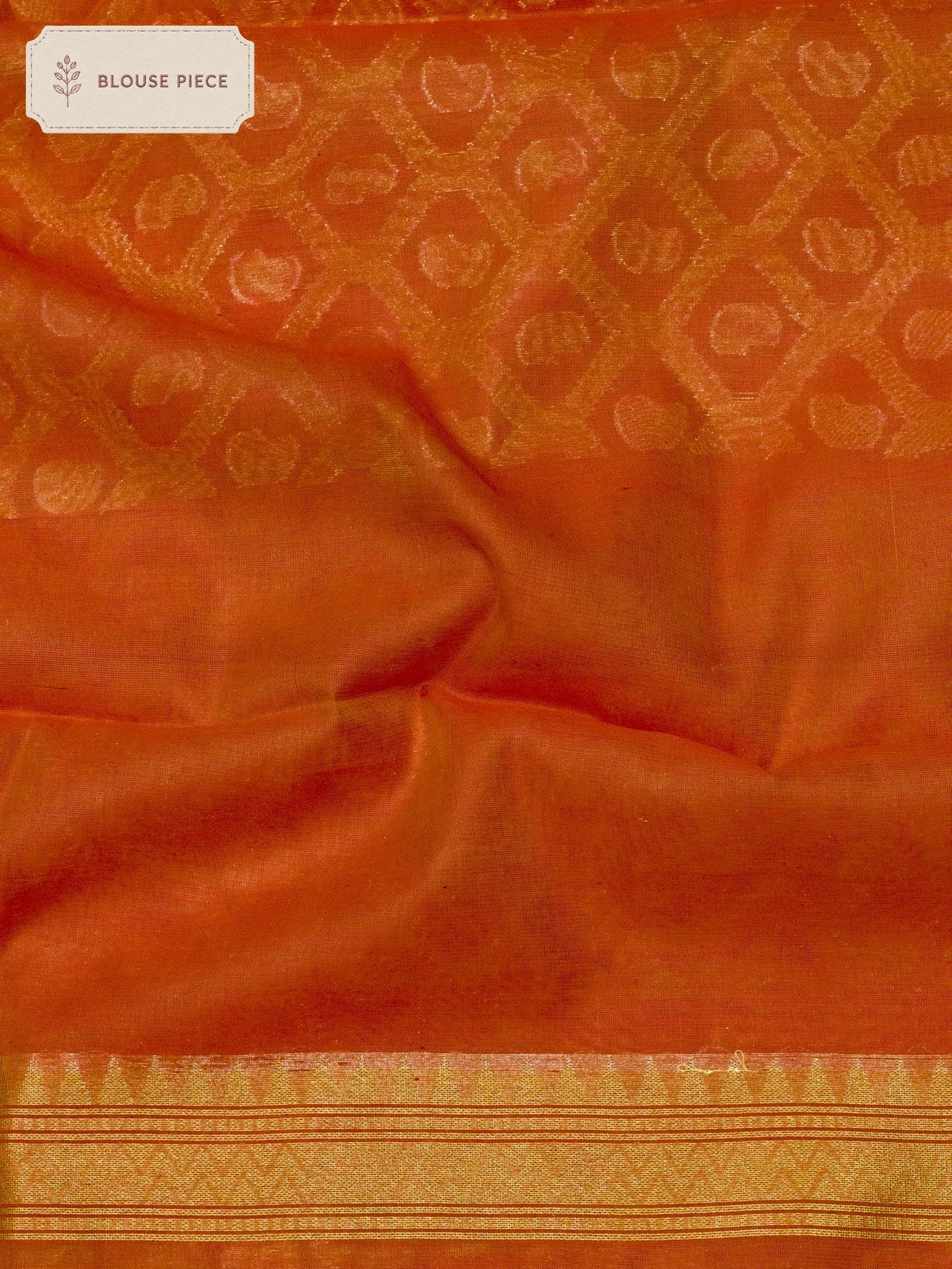 Cotton Viscose Peach Pink Jamdani Khaddi Saree with Silver & Gold Zari Jaal - close-up detail of fabric weave - ZARISPIRE