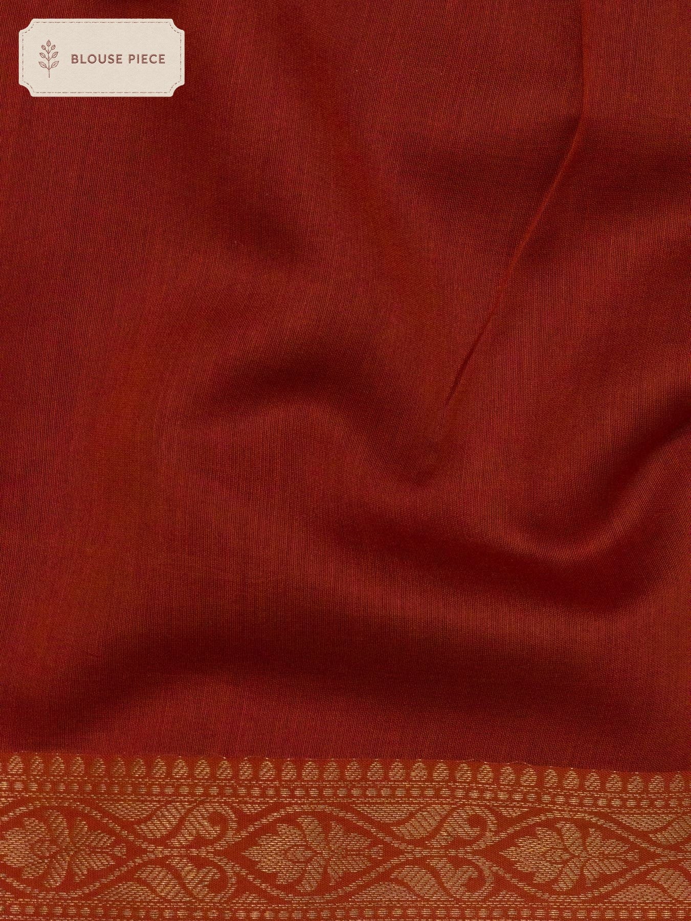 Pure Pure Silk Cotton Chanderi Raspberyy Pink Banarasi Hand Brush Painted Maheshwari Border - close-up of fabric - ZARISPIRE