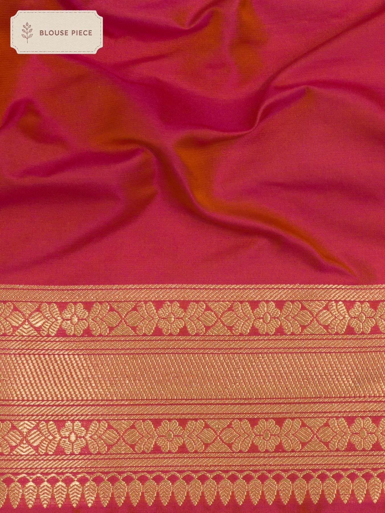 Pure Katan Silk Pink Banarasi Handloom Saree with Kadhwa Fine Gold Zari Butis - close-up of border detail - ZARISPIRE