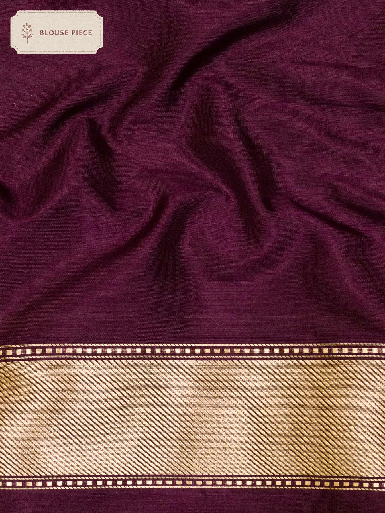 Pure Katan Silk Silver Banarasi Deep Garnet Handloom Saree Kadhwa Gold & Zari Shikargah Buti - close-up - ZARISPIRE