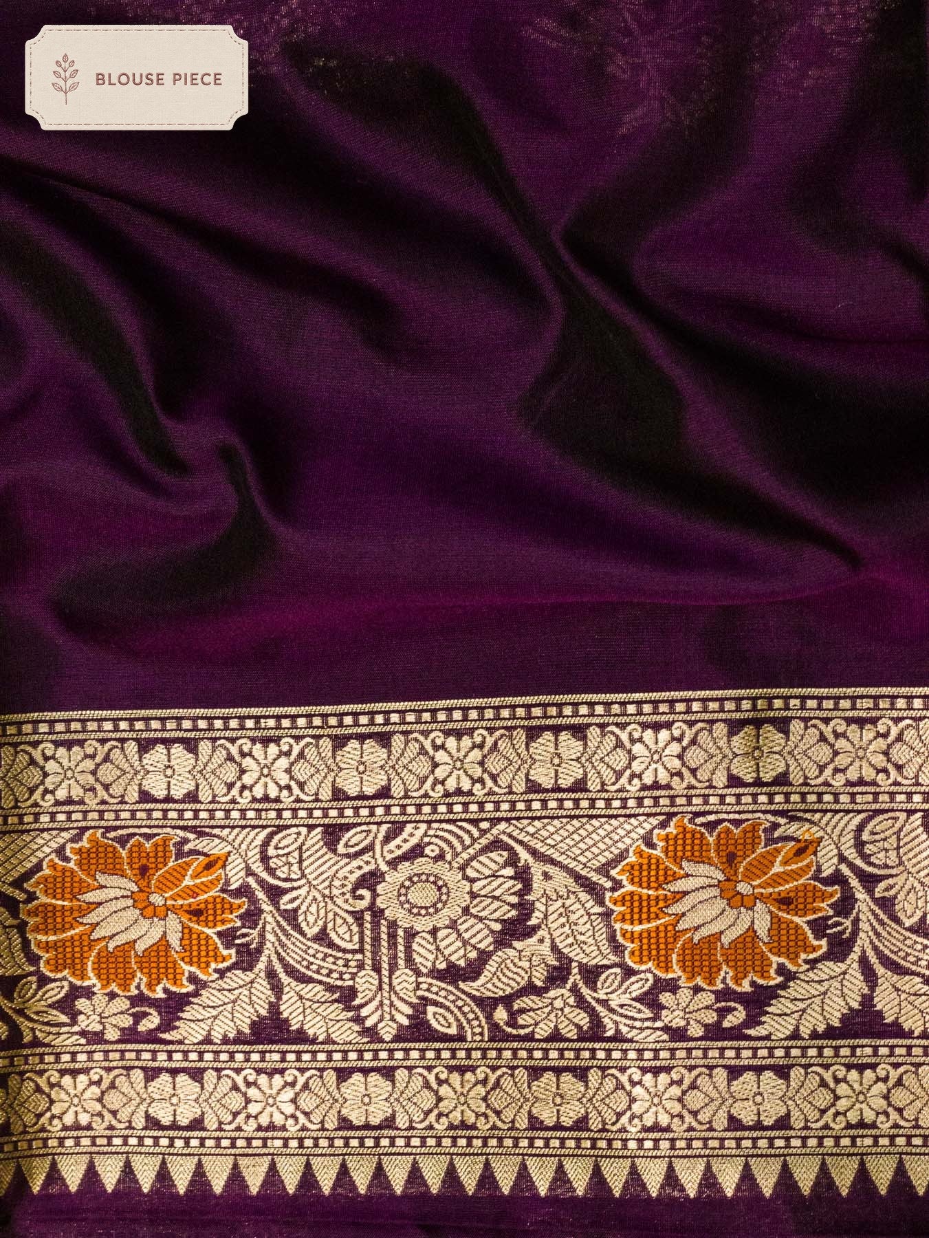 Pure Katan Silk Red Banarasi Garnet Khaddi Saree with Gold Zari & Tilfi Meenakari Jaal - close-up - ZARISPIRE