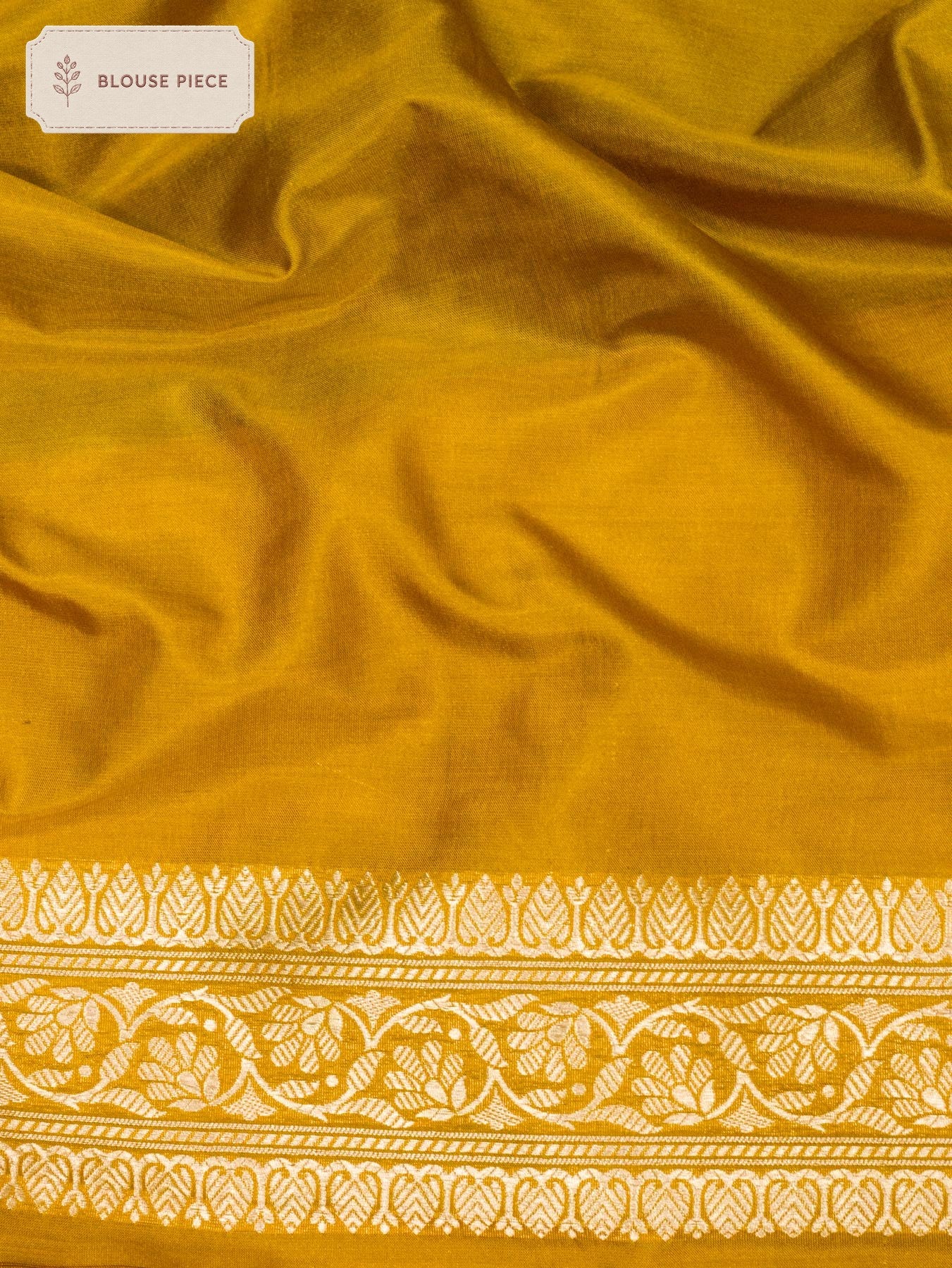 Pure Katan Silk Mustard Yellow Banarasi Exquisitely woven using traditional Khaddi weaving techniques and - ZARISPIRE
