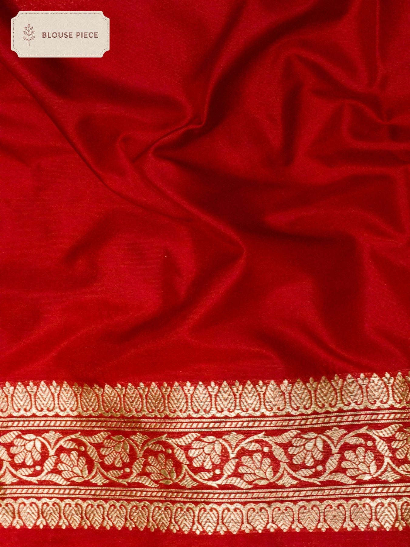 Pure Katan Silk Red Banarasi Exquisitely woven using traditional Khaddi weaving techniques and adorned with an - ZARISPIRE