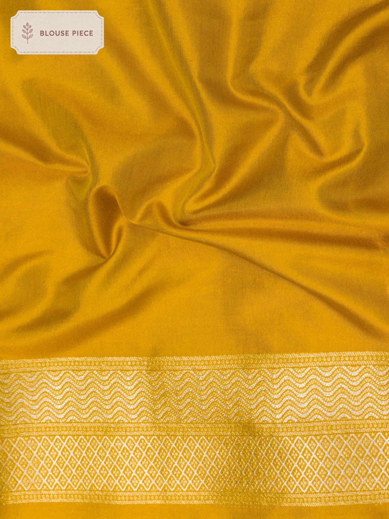 Pure Katan Silk Mustard Banarasi Yellow Saree Khaddi WIth Gold & Silver Zari Jaal - front view - ZARISPIRE
