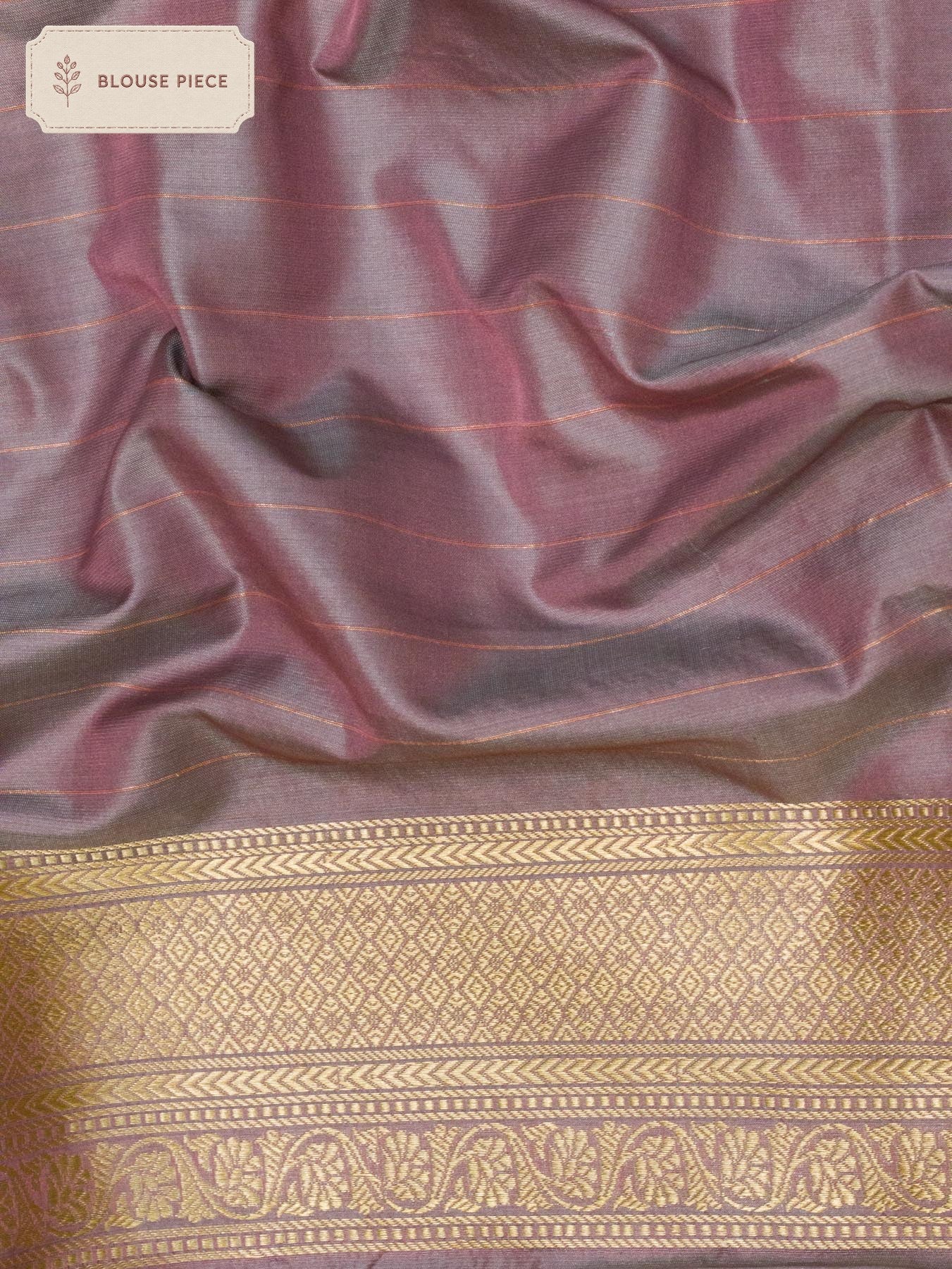 Pure Katan Silk Lavender Banarasi Light Shikargah Handloom Saree Zari Brocade - close-up of fabric detail - ZARISPIRE