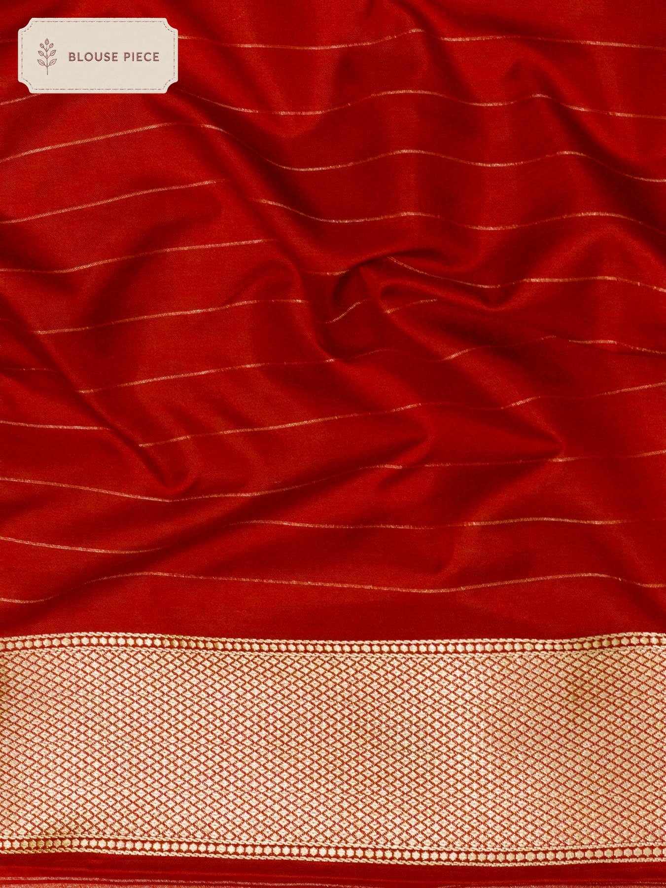 Pure Katan Silk Red Banarasi Exquisitely woven using traditional Khaddi weaving techniques and enriched with an - ZARISPIRE