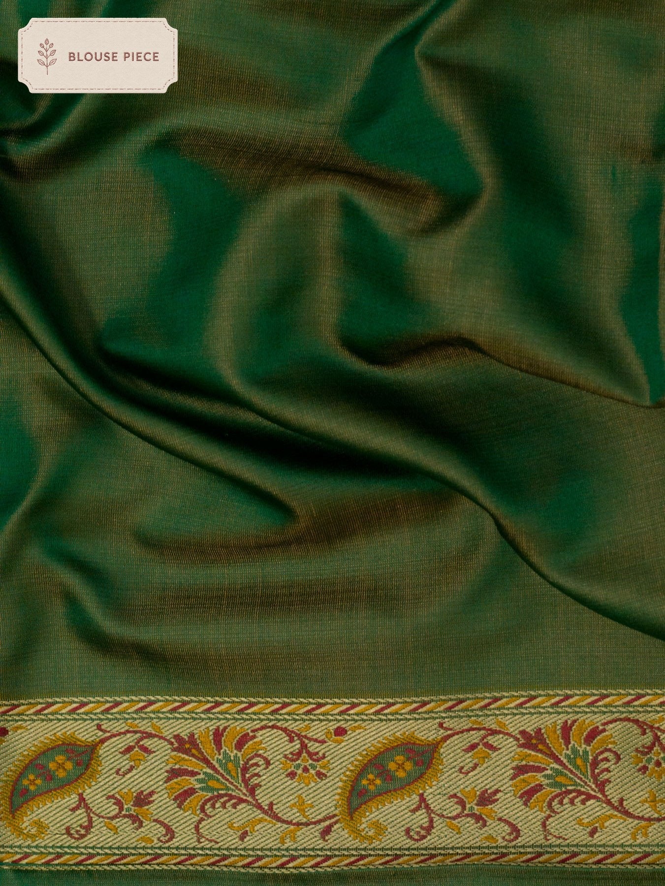 Pure Satin Silk Green Banarasi Handloom Saree with Allover Tilfi Jamawar Tanchui Weaving - close-up - ZARISPIRE
