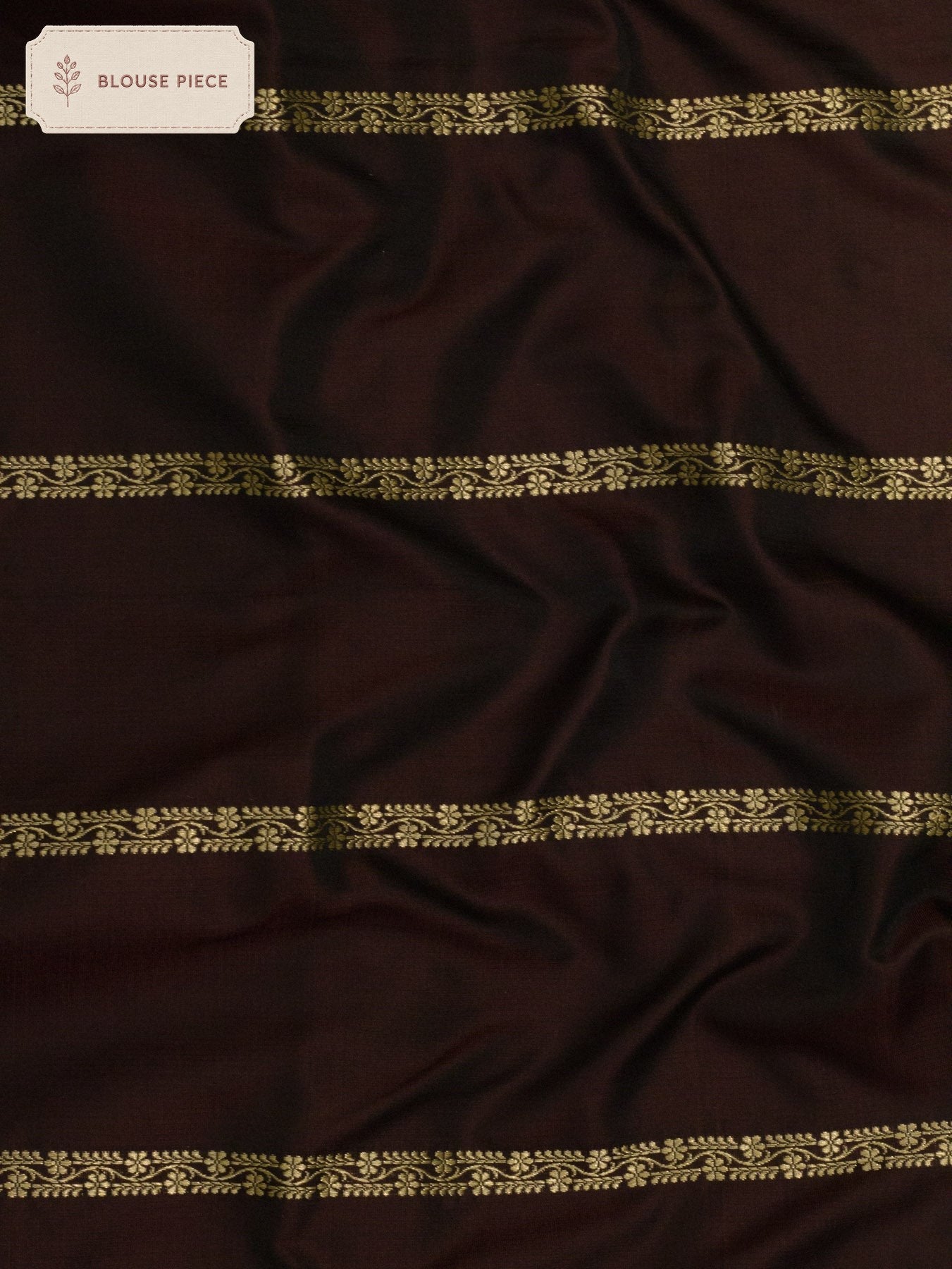Pure Satin Silk Wine Banarasi Handloom Saree with Kadhwa Koniya Pallu & Border & Fine Zari Khaddi Buti - close-up - ZARISPIRE