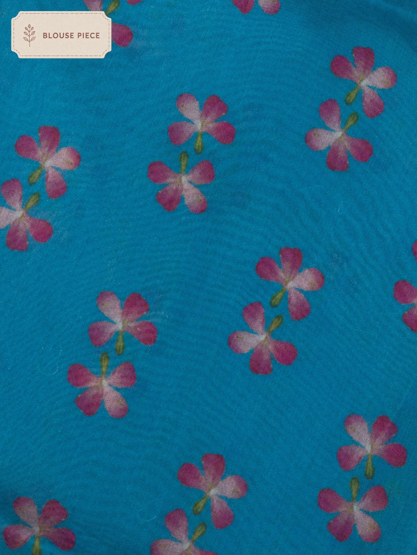 Pure Organza Blue Multicolor Peacock Kora Silk Saree Printed With Embroidered Pallu & Border - close-up - ZARISPIRE