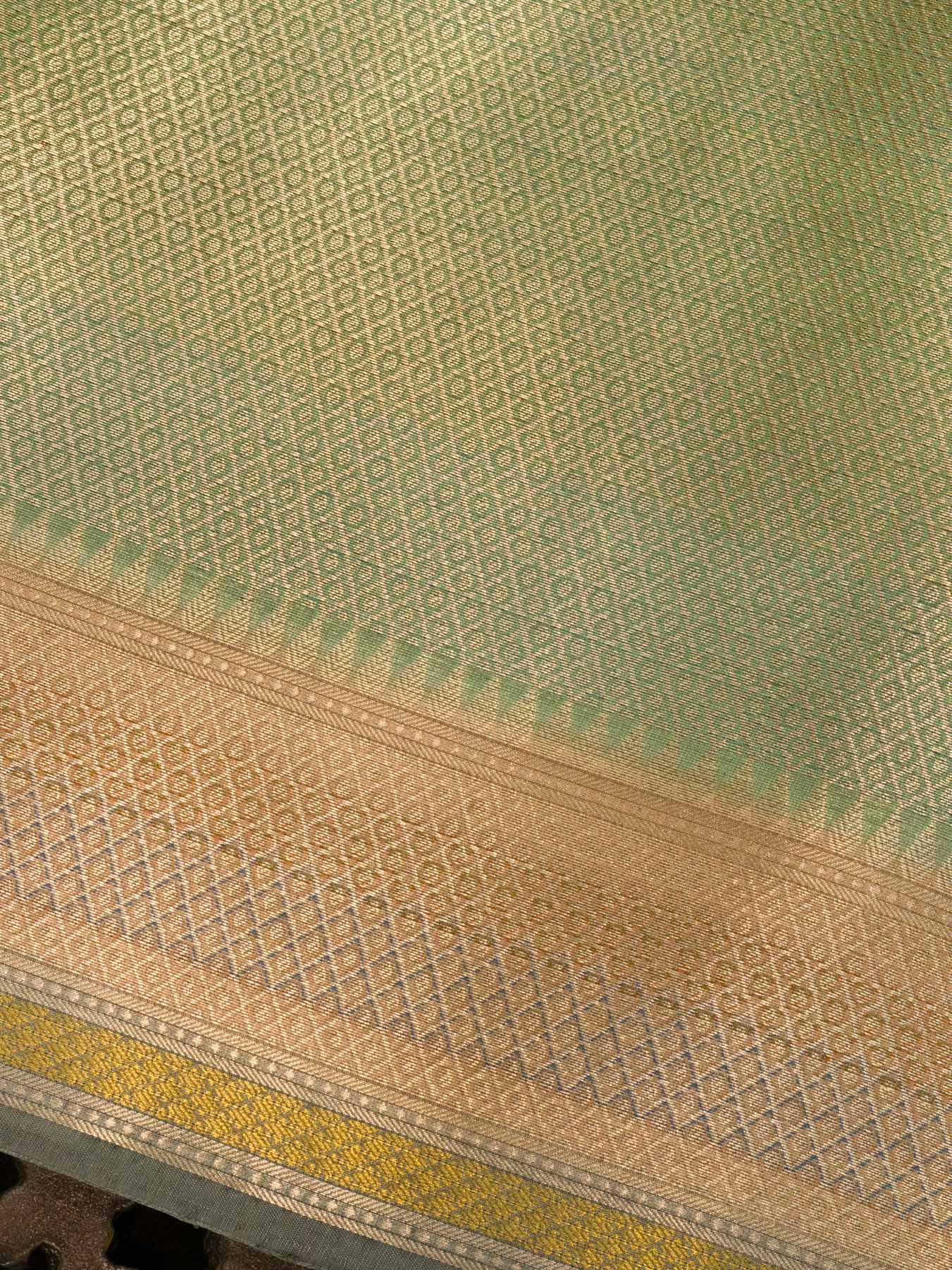 Multicolor Pastel Hues Pure Dupion Silk Saree with Zari Tilfi Meenakari & Hand Rangkaat