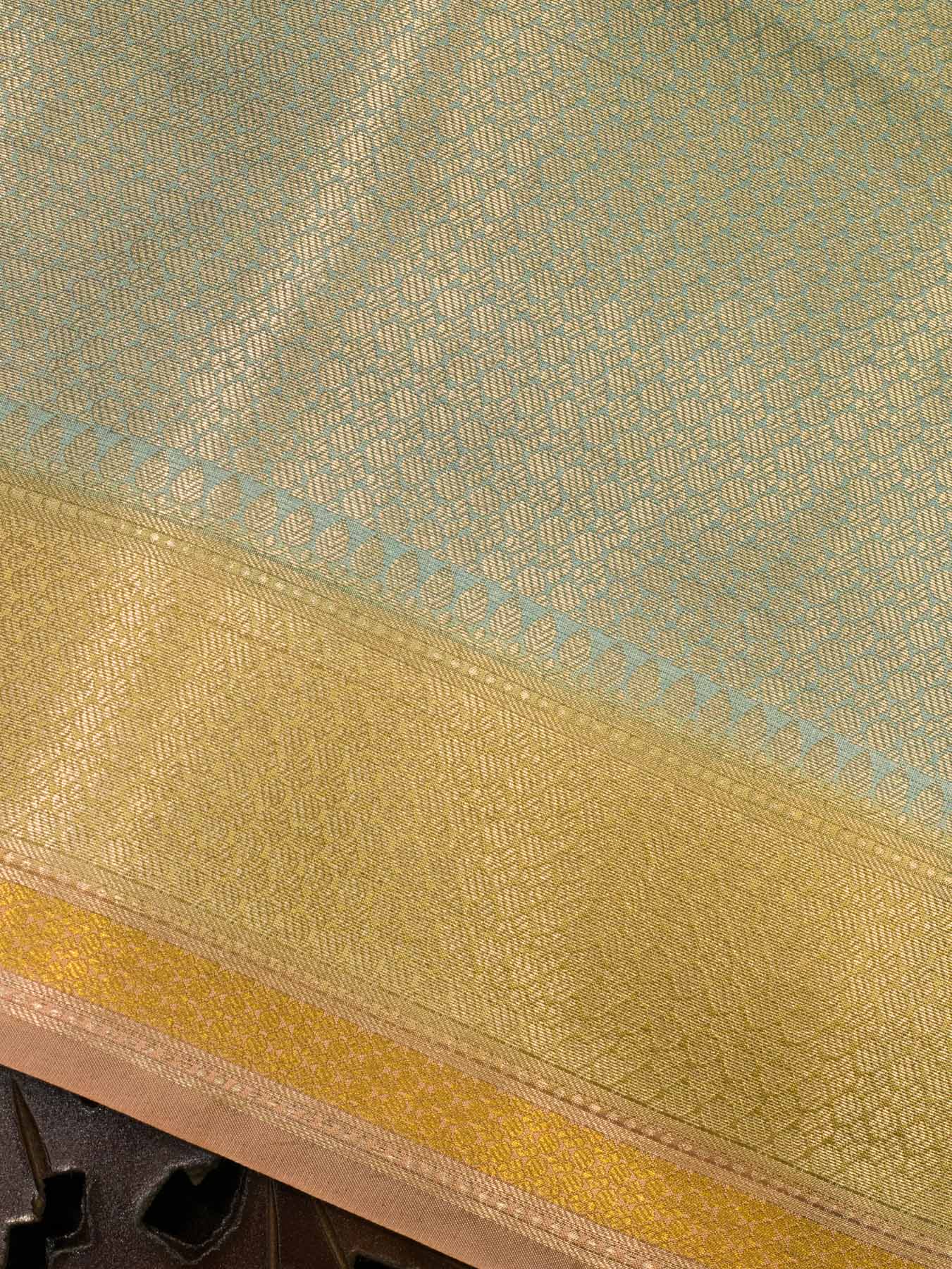 Multicolor Pastel Hues Pure Dupion Silk Saree with Zari Tilfi Meenakari & Hand Rangkaat