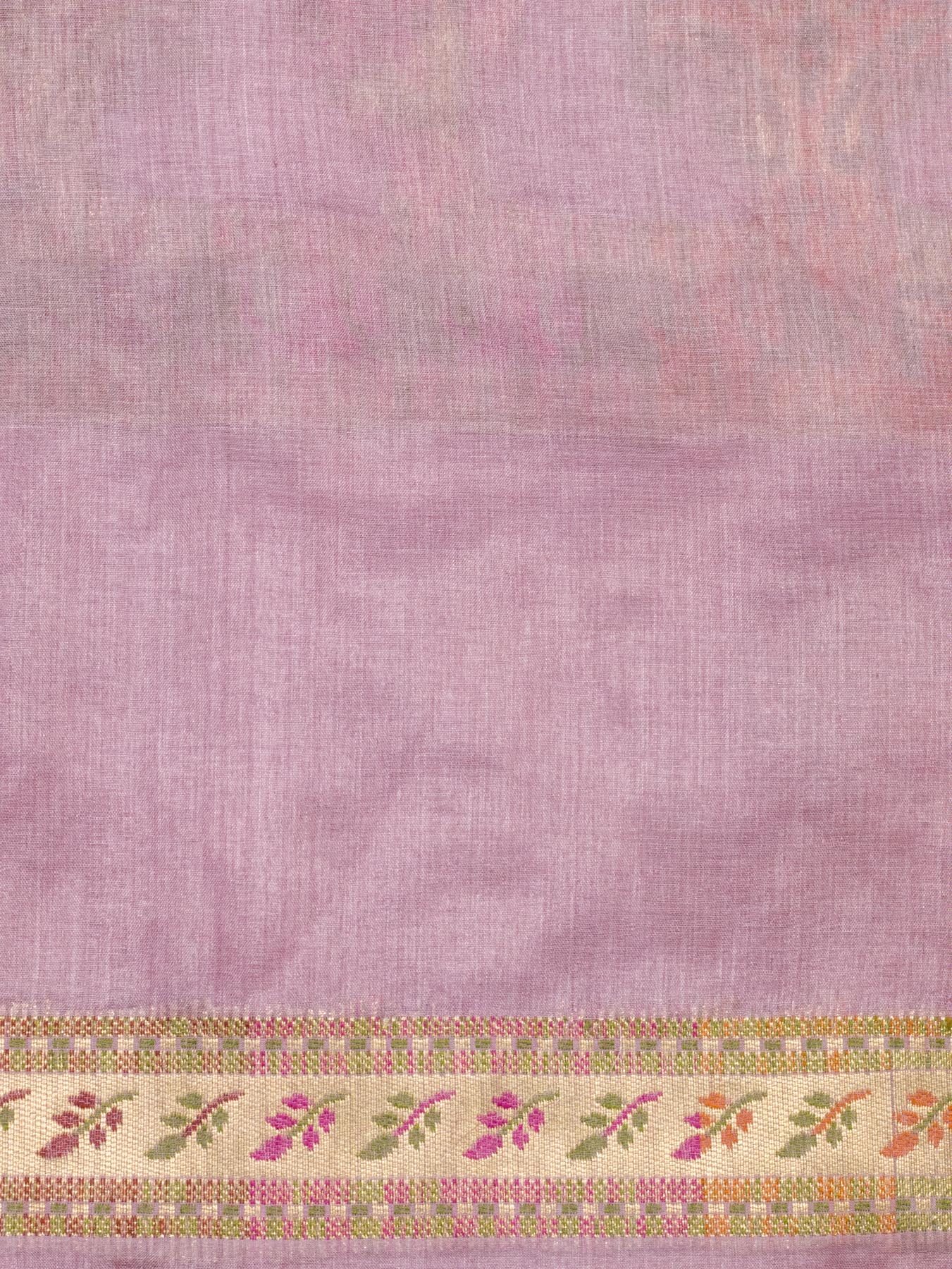 Mauve Pure Tussar Silk Saree Zari Tilfi Meenakari
