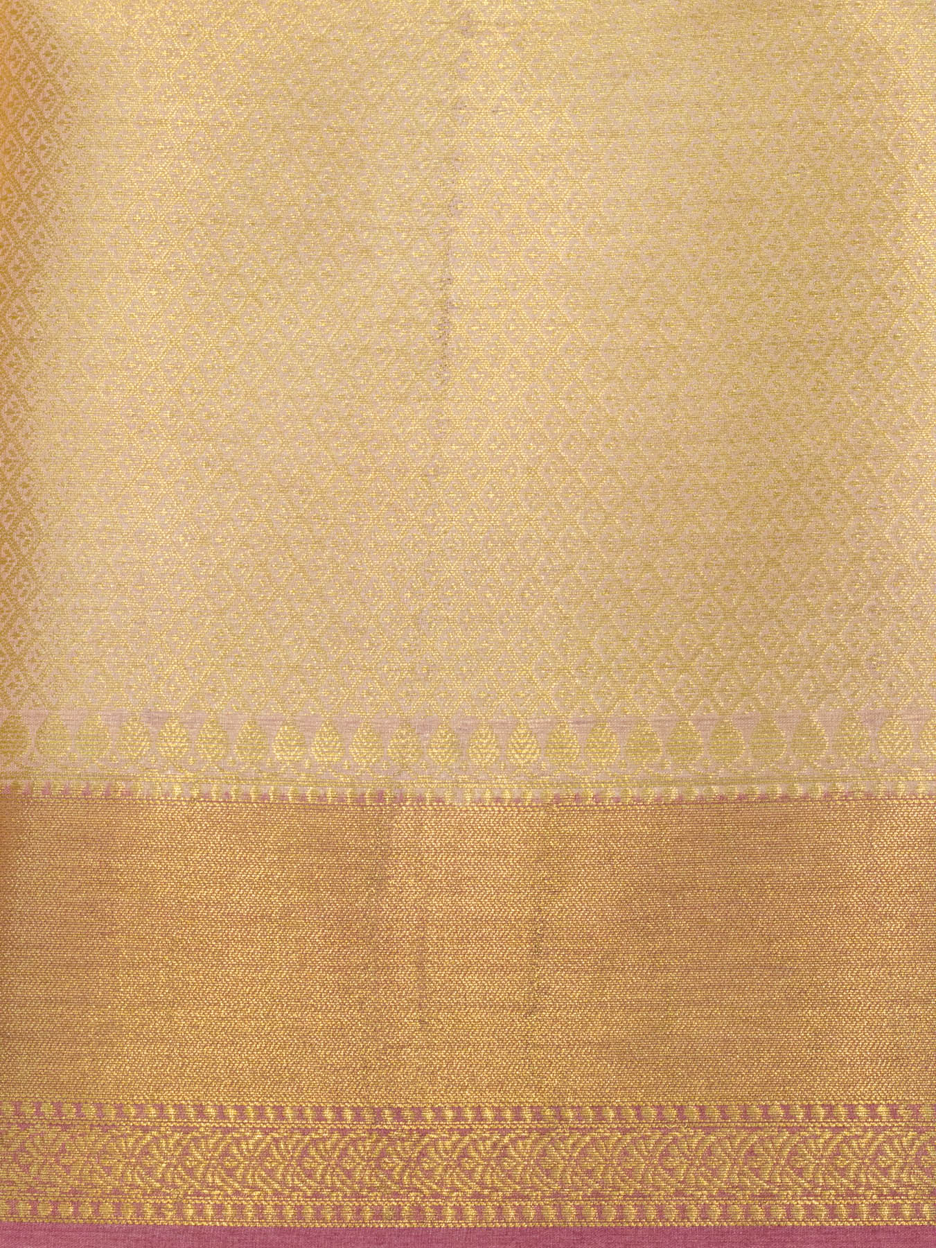 Baby Pink Pure Tussar Silk Saree Zari Tilfi Meenakari Hand Brush