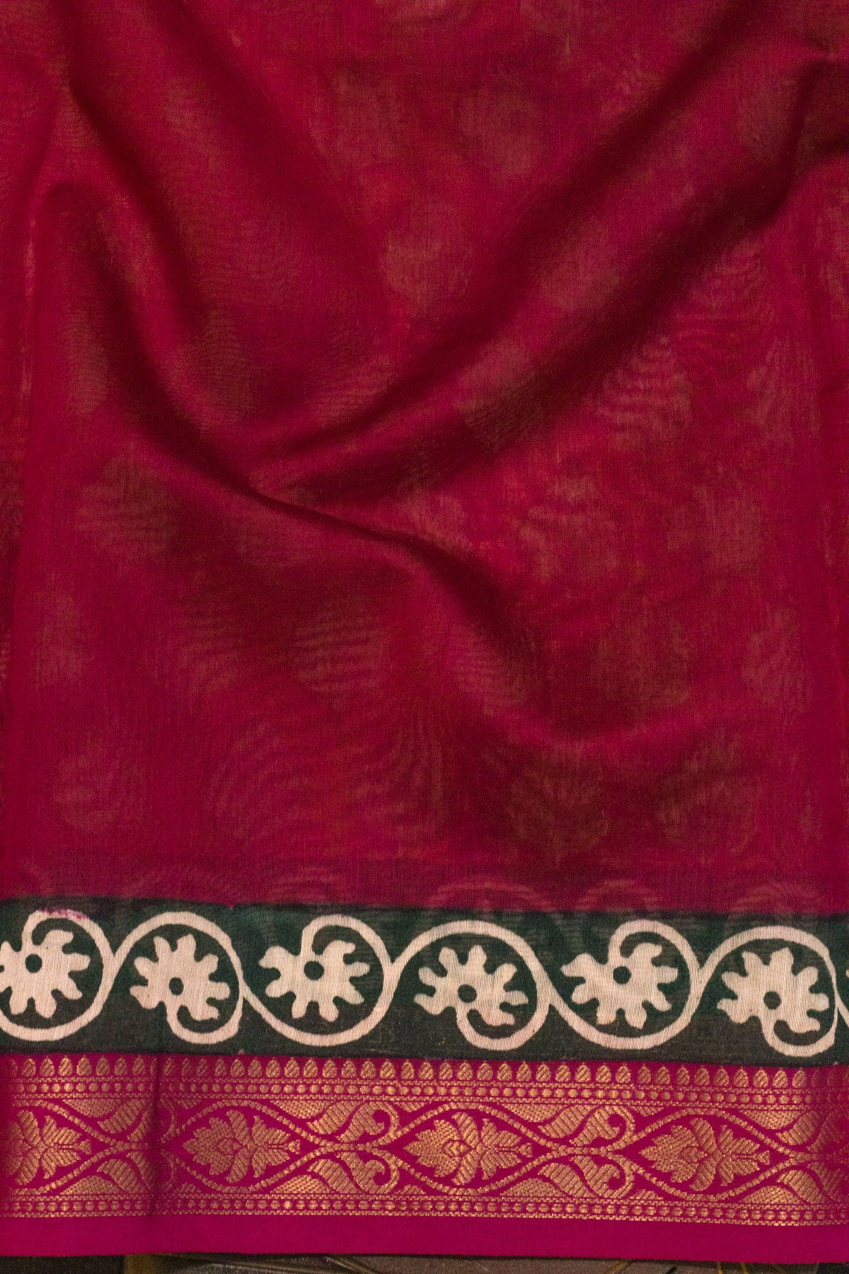 Orange Pink Pure Silk Cotton Chanderi Maheshwari Banarasi Block Print Saree Designer Zari Border