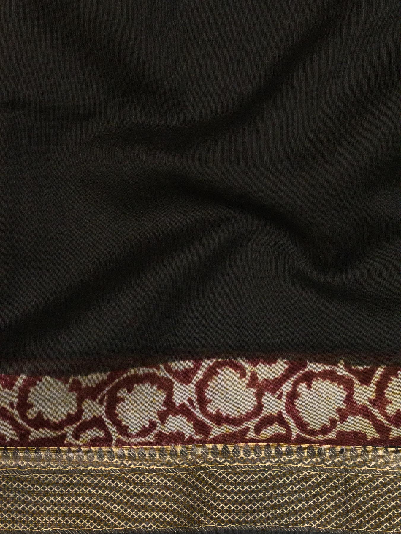 Blue Silk Cotton Chanderi Maheshwari Banarasi Block Print Saree Designer Zari Border