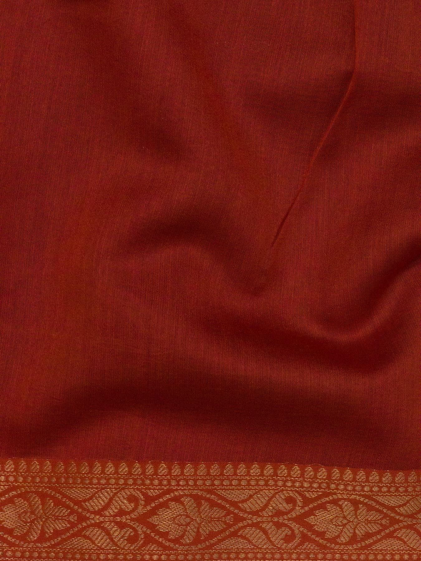 Raspberyy Pink Pure Silk Cotton Chanderi Maheshwari Saree Hand Brush Painted