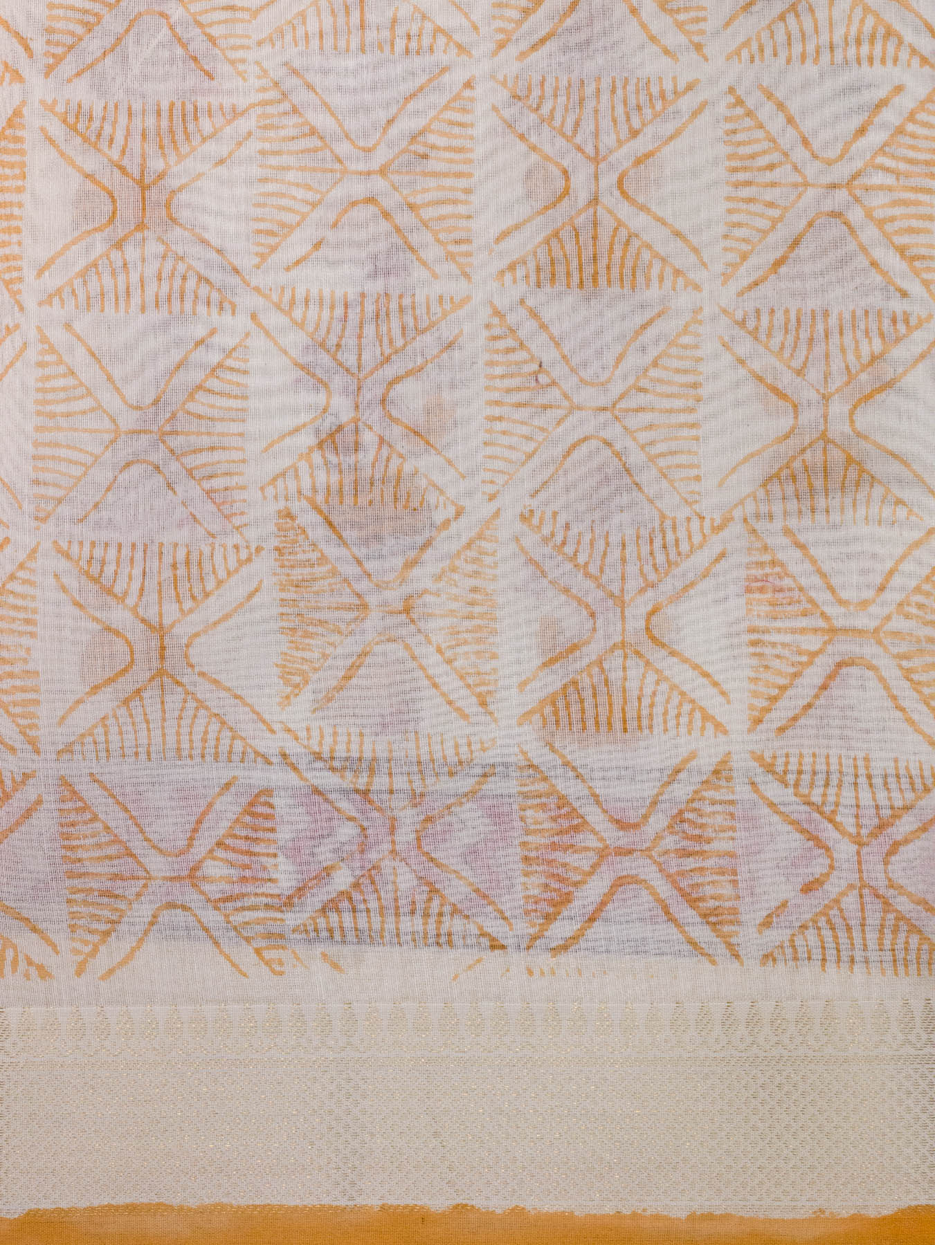 White Silk Cotton Chanderi Maheshwari Banarasi Block Print Saree Designer Zari Border
