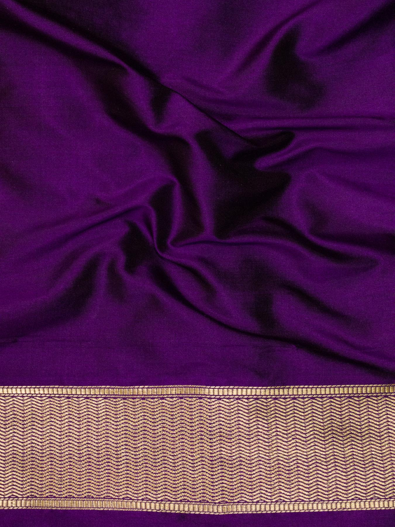 Magenta Purple Ayodhya Dham Handloom Pure Katan Silk Saree with Kadhwa Shri Ram Mandir Tilfi Meenakari Border