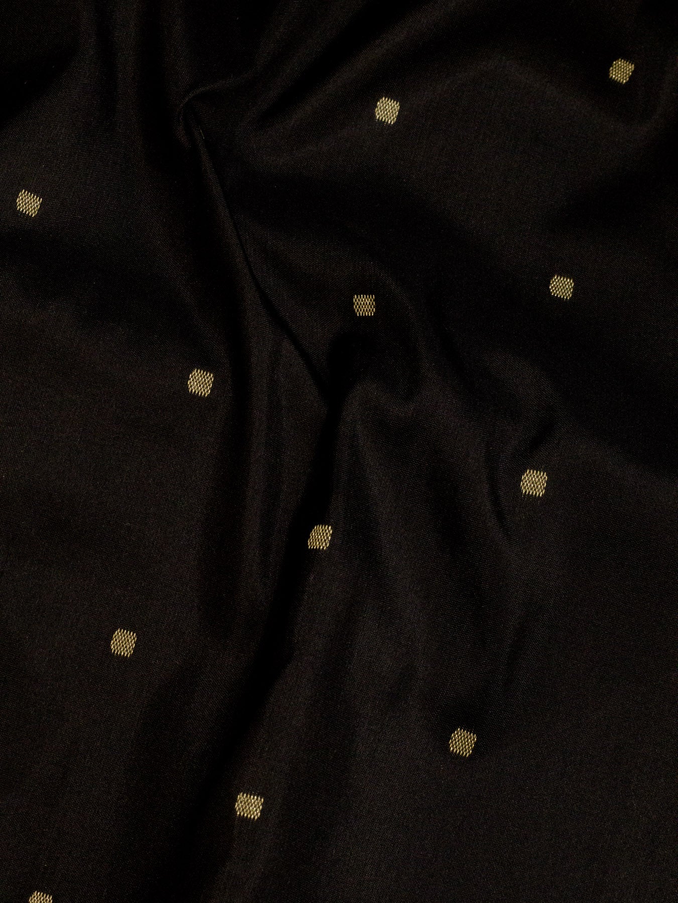 Pure Katan Silk Gold Banarasi Black Handloom Kadhwa Saree with Scallop Meenakari Border & Pallu and Fine Zari - ZARISPIRE