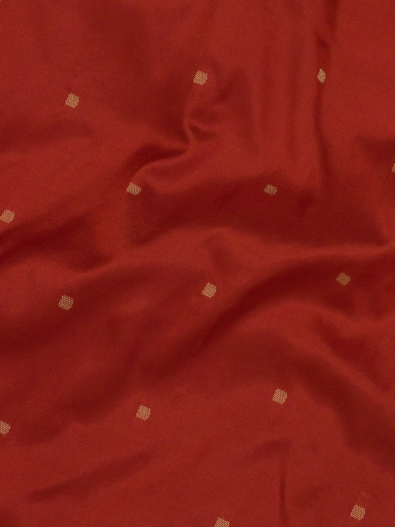 Pure Katan Silk Red Banarasi Saree with Scallop Meenakari Border and Pallu and Fine Gold Zari Khaddi Butis - ZARISPIRE