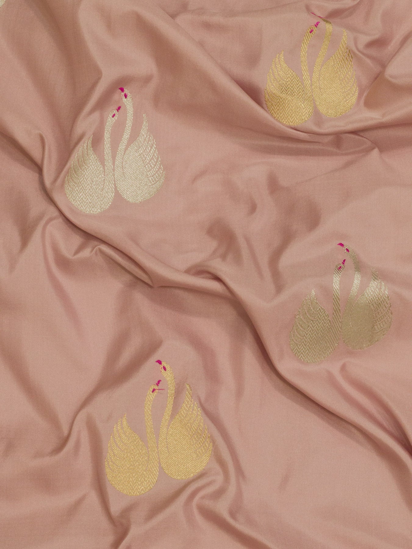 Pure Katan Silk Light Pink Banarasi Exquisitely woven with Kadhwa Tilfi Meenakari Gold & Silver Shikargah Butis - ZARISPIRE