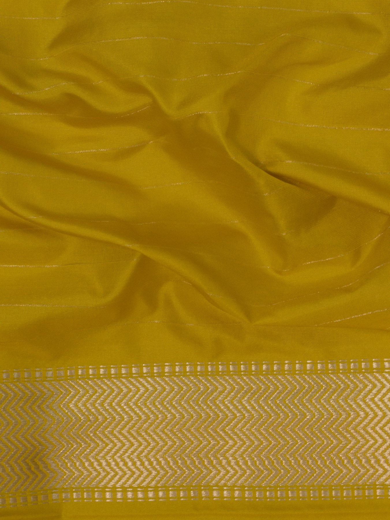 Yellow Pure Katan Naqshi Satin Silk Handloom Saree with Kadhwa Tilfi Meenakari Gold Shikargah Zari Buti