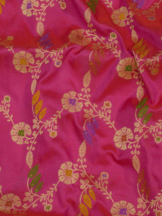 Dhoop Chaon Rani Pure Katan Silk Handloom Saree with Kadhwa Jangla Gold Zari Tilfi Meenakari