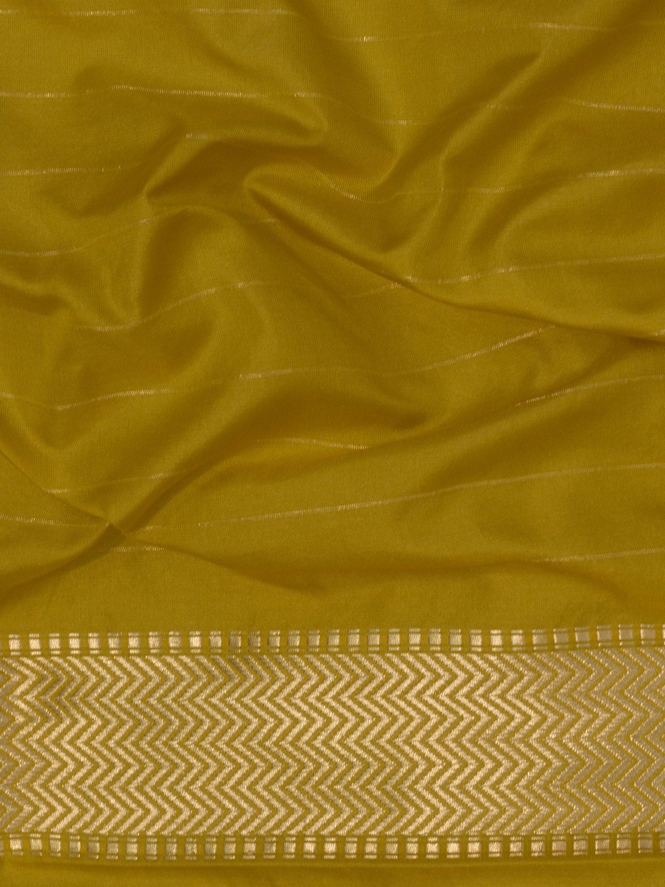 Honey Yellow Pure Katan Naqshi Satin Silk Handloom Saree with Kadhwa Tilfi Meenakari Gold & Silver Shikargah Zari Buti