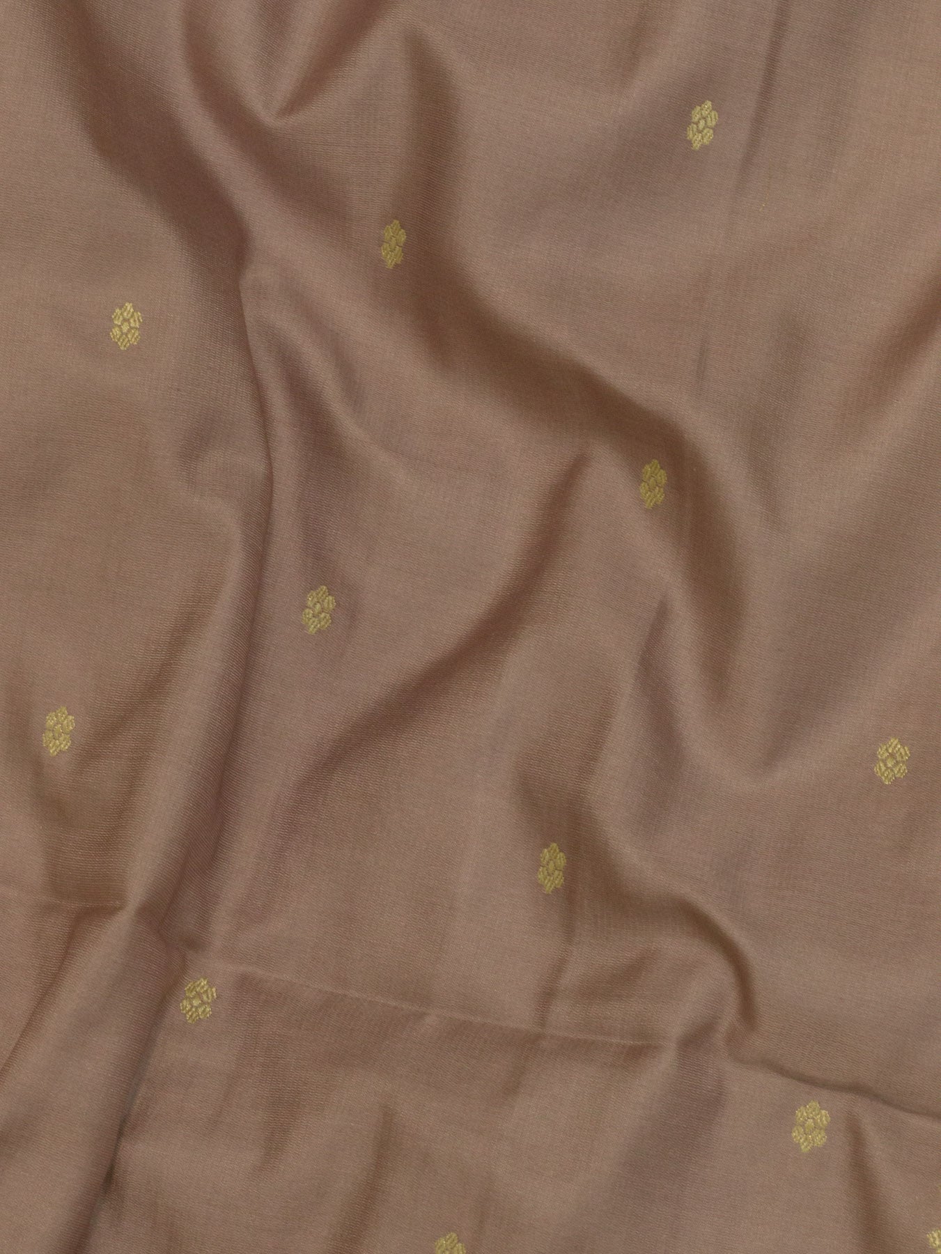 Dusty Mauve Pure Satin Silk Handloom Saree with Kadhwa Koniya Pallu & Border & Fine Zari Khaddi Buti