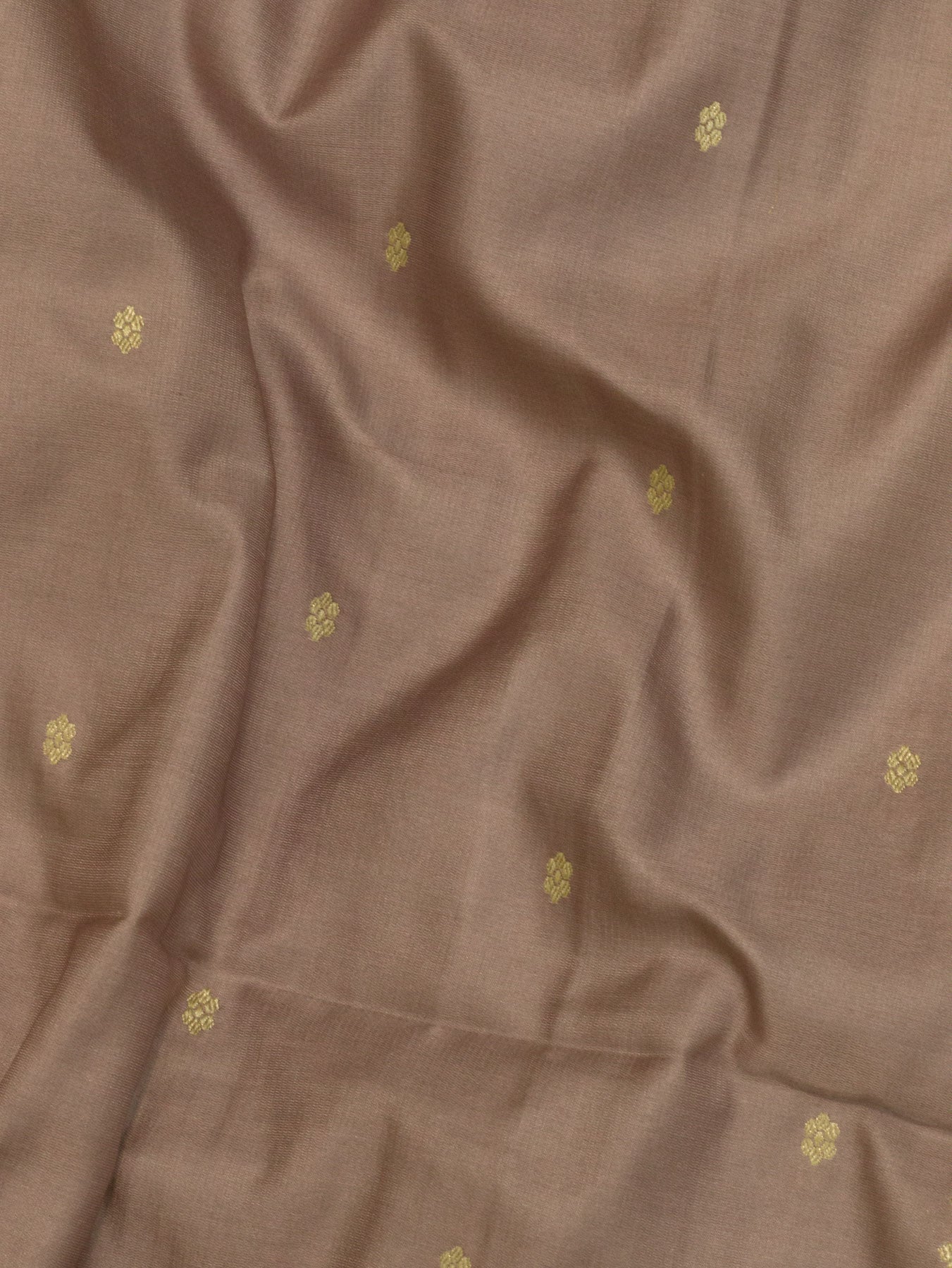 Pure Satin Silk Dusty Mauve Banarasi Handloom Saree with Kadhwa Koniya Pallu & Border & Fine Zari Khaddi Buti - ZARISPIRE